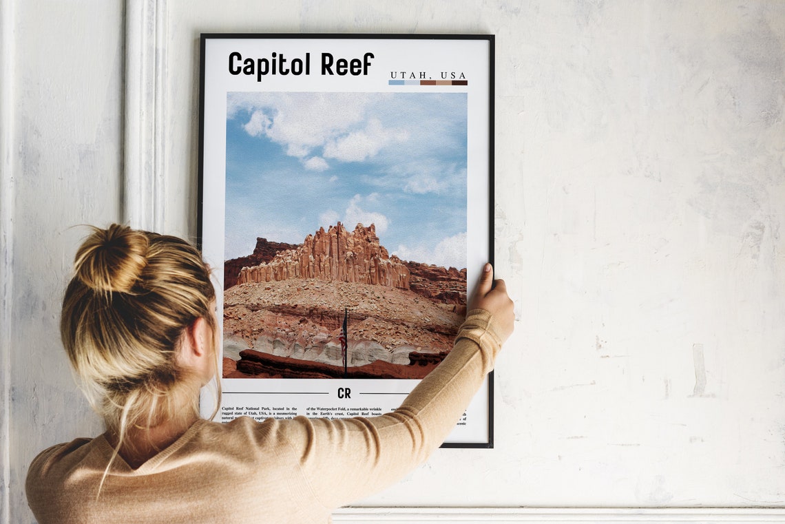 Capitol Reef Poster Capitol Reef Print Capitol Reef Wall Art United States Photo United States Poster United States Print - Image 5