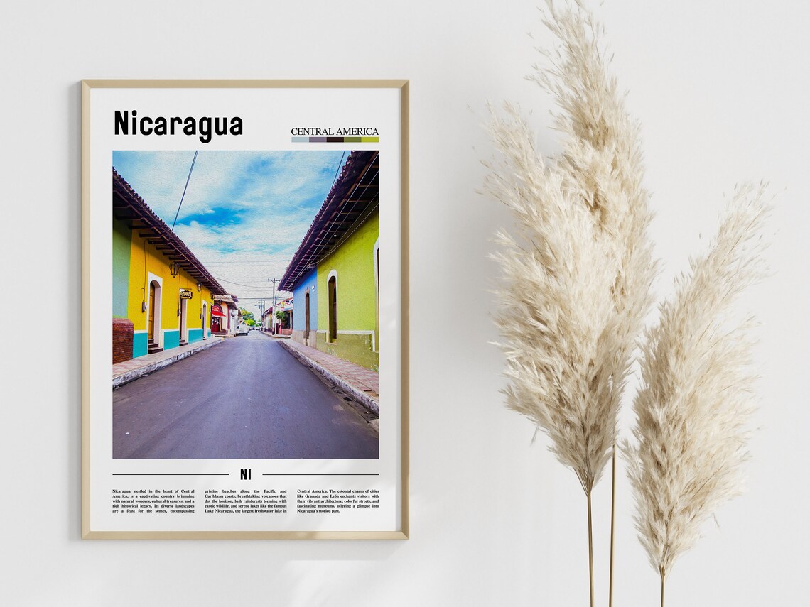 Nicaragua Travel Poster, Central America - Image 4