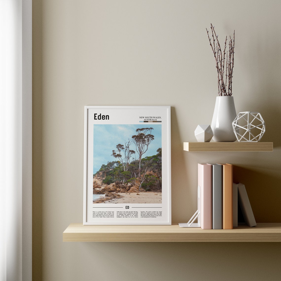 Eden Print Eden Poster Eden Wall Art Minimal Travel Print Minimal City Poster Travel Destination Colorful City Print Oil Painting Poster - Image 2