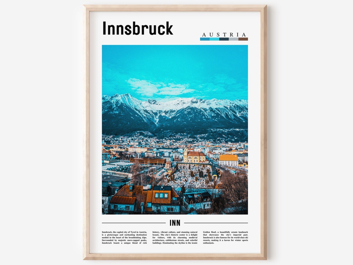 Innsbruck Poster Innsbruck Print Innsbruck Wall Art Europe Photo Europe Poster Europe Print Travel Poster