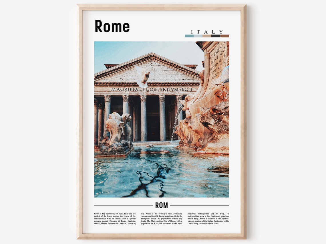 Rome Poster Rome Print Rome Wall Art Italy Photo Italy Poster Italy Print Italy Wall Art Minimal Travel Poster