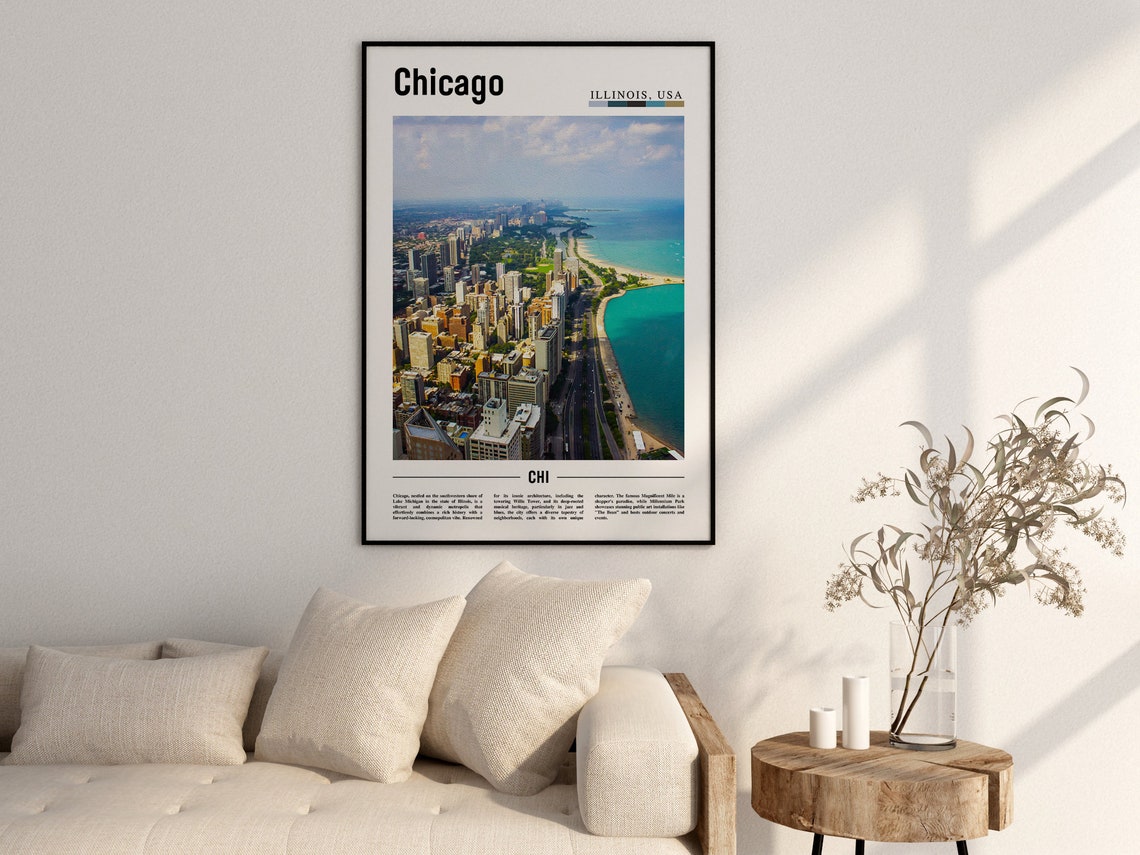 Chicago Print Chicago Poster Chicago Wall Art United States Photo United States Poster United States Print - Image 2