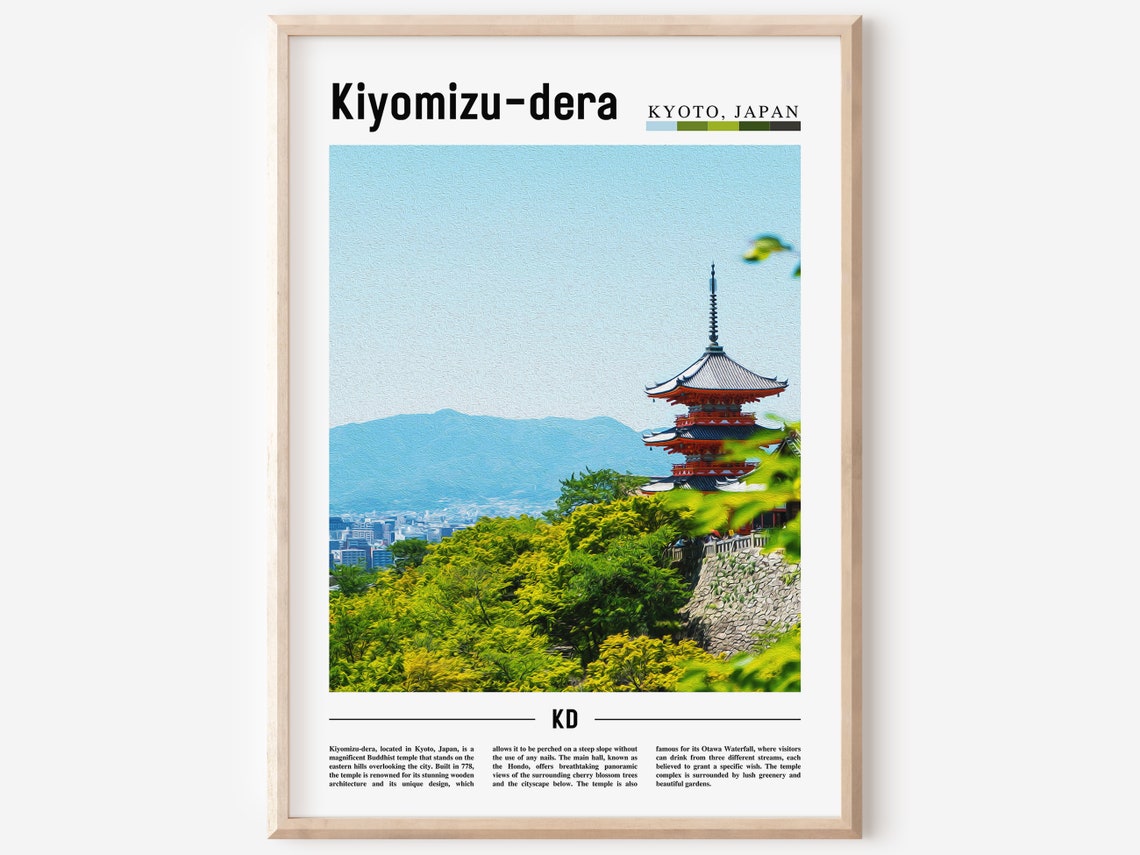 Kiyomizu Dera Poster Kiyomizu Dera Print Kiyomizu Dera Wall Art Asia Print Asia Poster Asia Photo Travel Poster