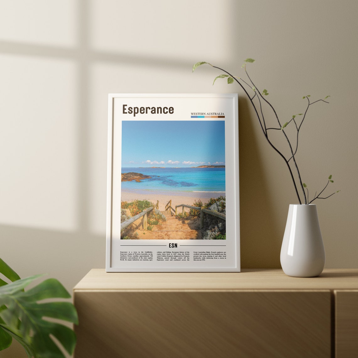 Esperance Print Esperance Poster Esperance Wall Art Oil Painting Poster Colorful City Print City Artwork Travel Artwork Travel Wall Art - Image 3