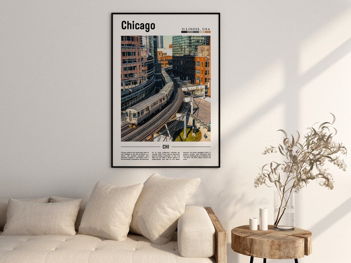 Chicago Print Chicago Poster Chicago Wall Art United States Photo United States Poster United States Print - Image 2