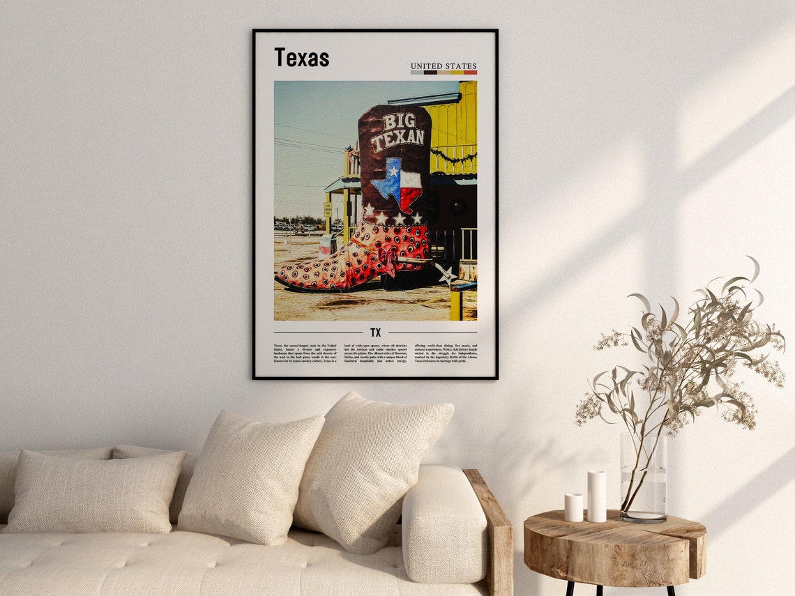 Texas Poster Texas Print Texas Wall Art Texas Photo United States Photo United States Poster United States Print - Image 2