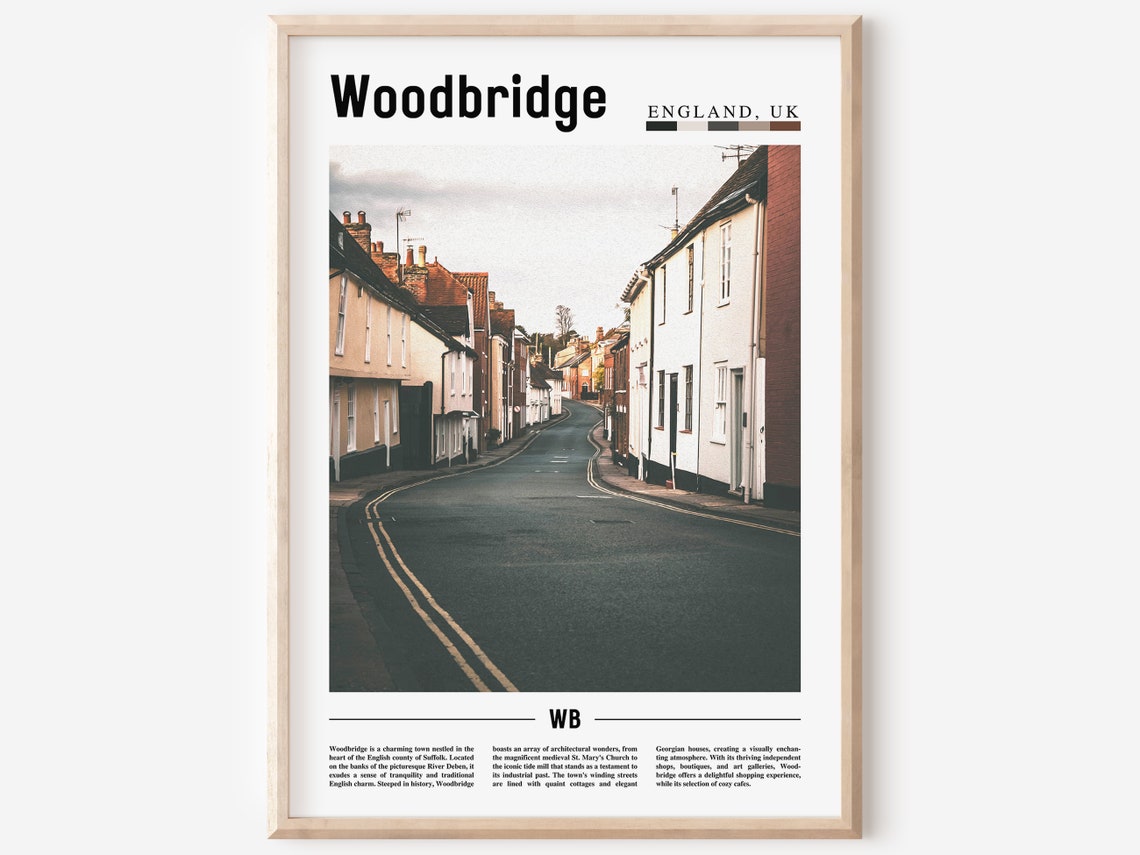 Woodbridge Poster Woodbridge Print Woodbridge Wall Art Europe Photo Europe Poster Europe Print Travel Poster