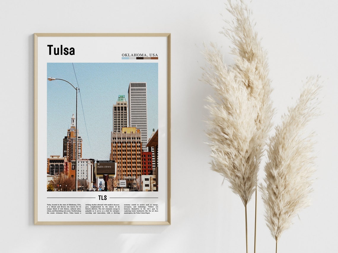 Tulsa Poster Tulsa Print Tulsa Wall Art United States Photo United States Poster United States Print - Image 4