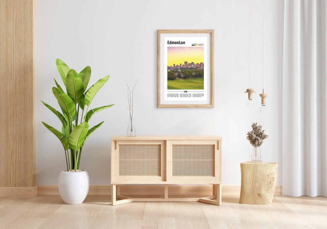 Edmonton Print Edmonton Poster Edmonton Wall Art Oil Painting Poster Colorful City Print City Artwork Travel Artwork Travel Wall Art - Image 5