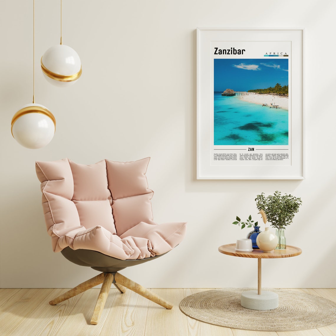 Zanzibar Poster Zanzibar Print Zanzibar Wall Art Minimal Travel Print Travel Destination Oil Painting Poster - Image 6