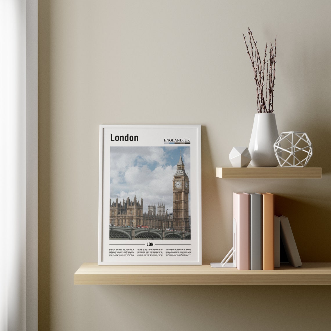 London Poster London Print London Wall Art Minimal Travel Print Minimal City Poster Travel Destination Oil Painting Poster - Image 2