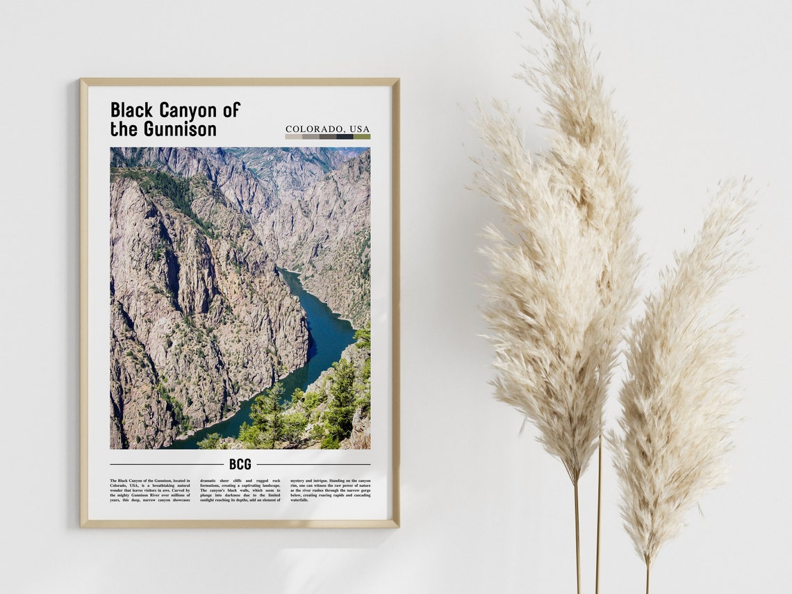 Black Canyon Of The Gunnison Poster Black Canyon Of The Gunnison Print Black Canyon Of The Gunnison Wall Art Oil Painting Poster - Image 4