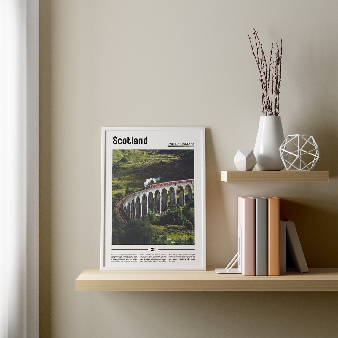Scotland Print Scotland Poster Scotland Wall Art Minimal Travel Print Minimal City Poster Travel Destination Print Oil Painting Poster - Image 2