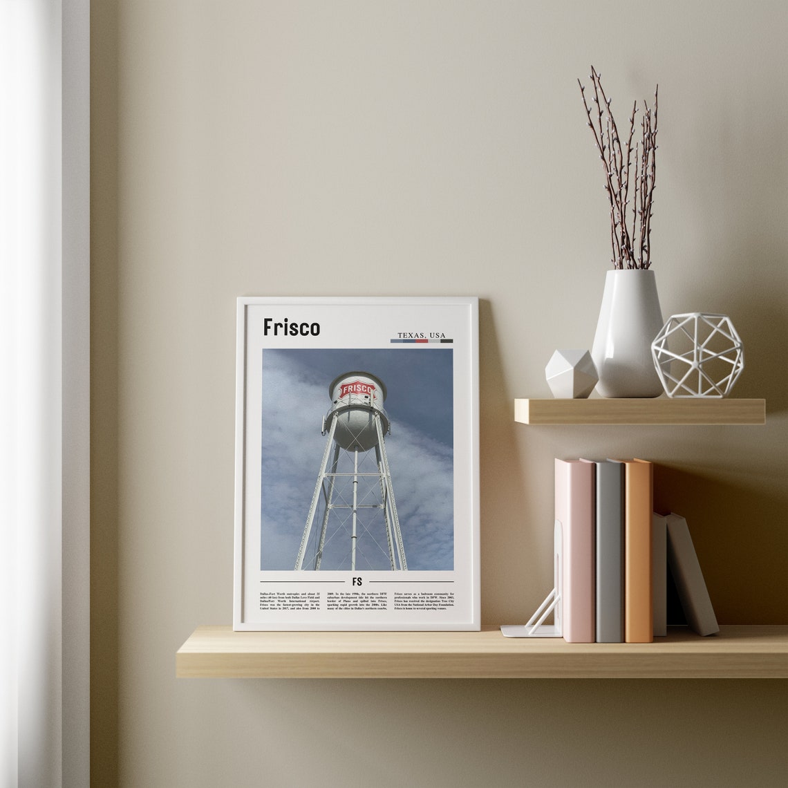 Frisco Print Frisco Poster Frisco Wall Art Minimal Travel Print Minimal City Poster Travel Destination City Print Oil Painting Poster - Image 2