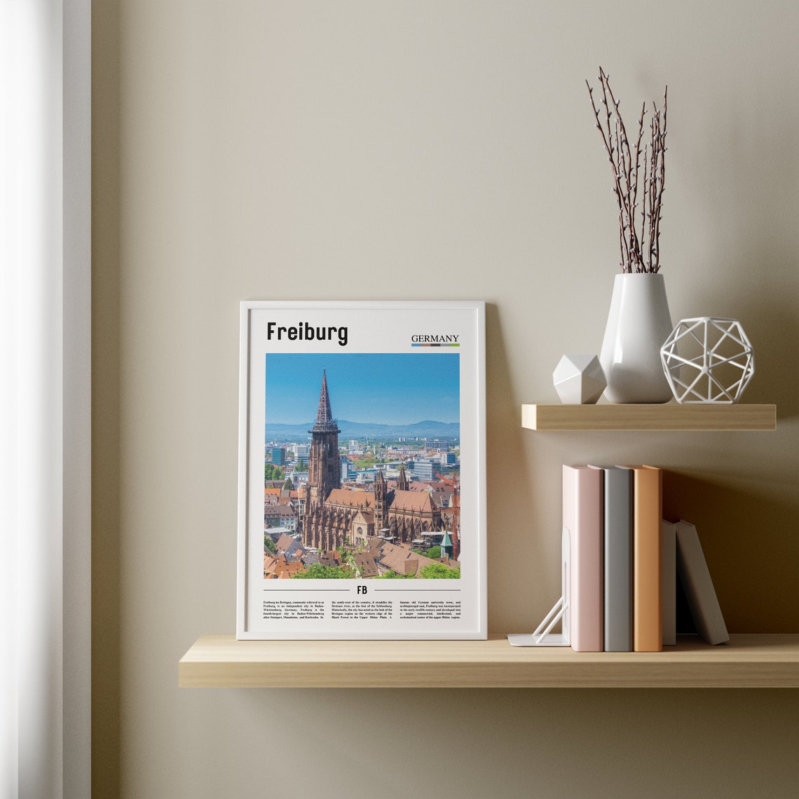Freiburg Print Freiburg Poster Freiburg Wall Art Oil Painting Poster Colorful City Print City Artwork Travel Artwork Travel Wall Art - Image 4