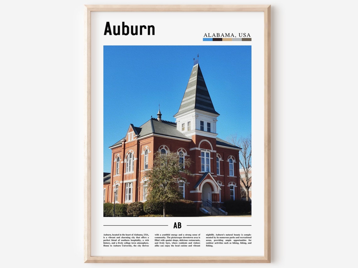 Auburn Poster Auburn Print Auburn Wall Art United States Photo United States Poster United States Print