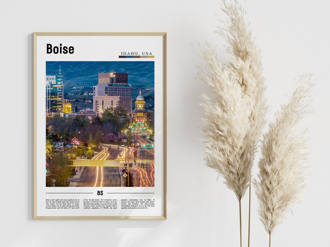 Boise Poster Boise Print Boise Wall Art United States Photo United States Poster United States Print - Image 3