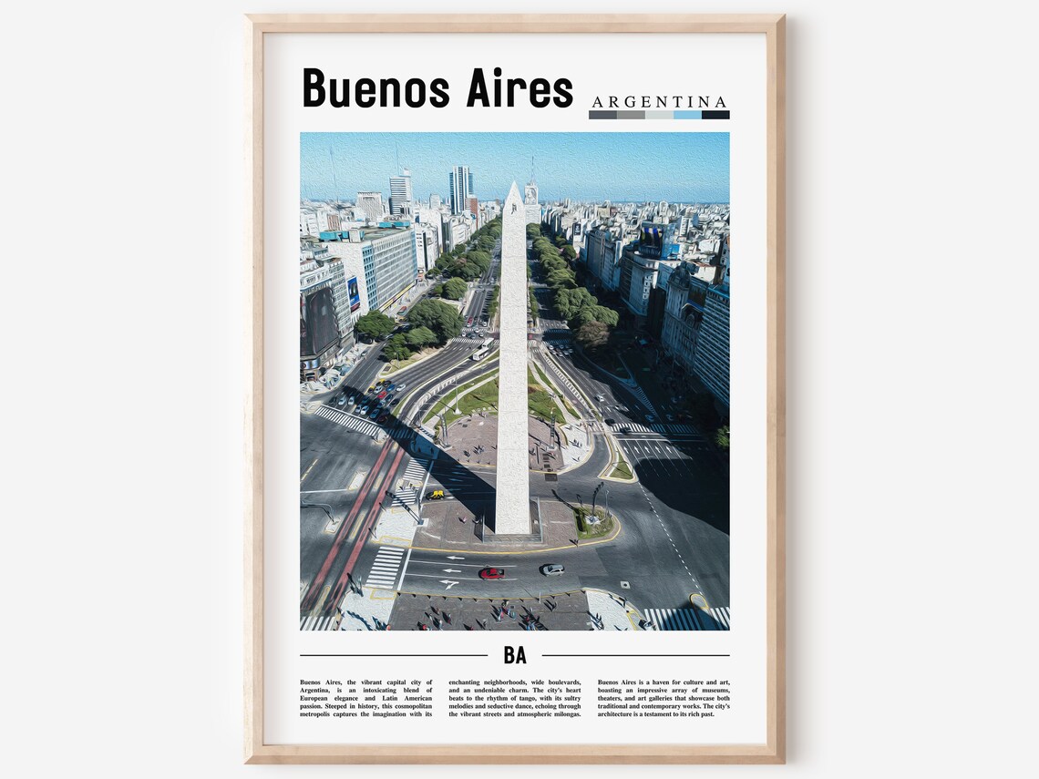 Buenos Aires Travel Poster, South America