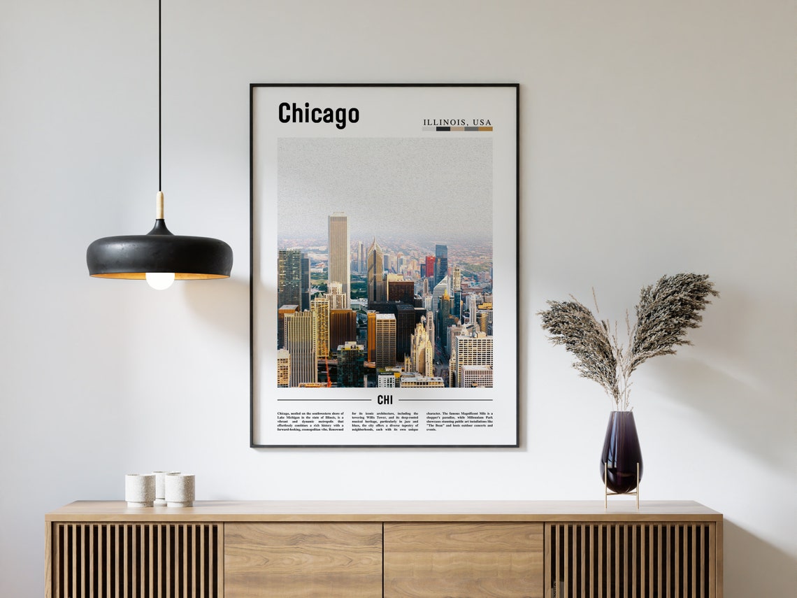 Chicago Print Chicago Poster Chicago Wall Art United States Photo United States Poster United States Print - Image 4