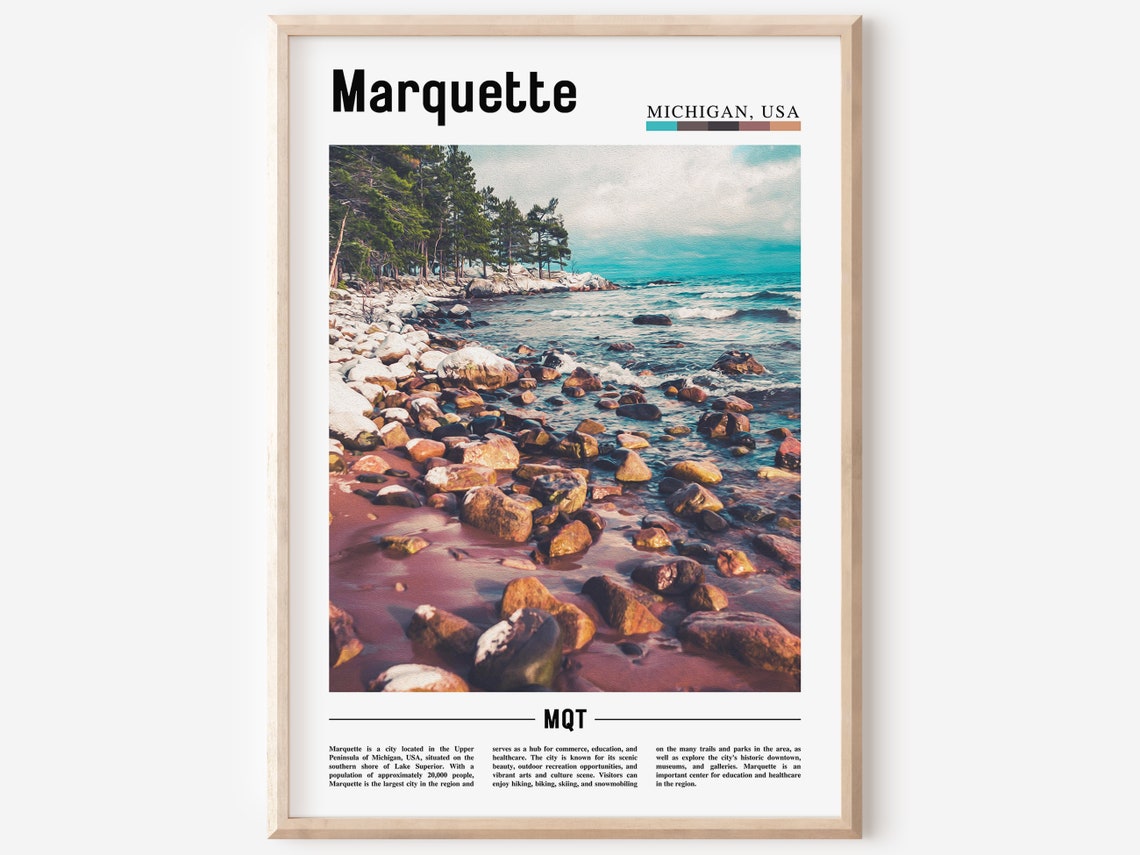 Marquette Poster Marquette Print Marquette Wall Art United States Photo United States Poster United States Print