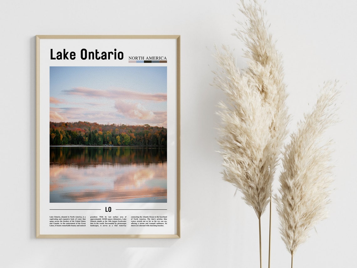 Lake Ontario Poster Lake Ontario Print Lake Ontario Wall Art North America Photo North America Poster North America Print - Image 4