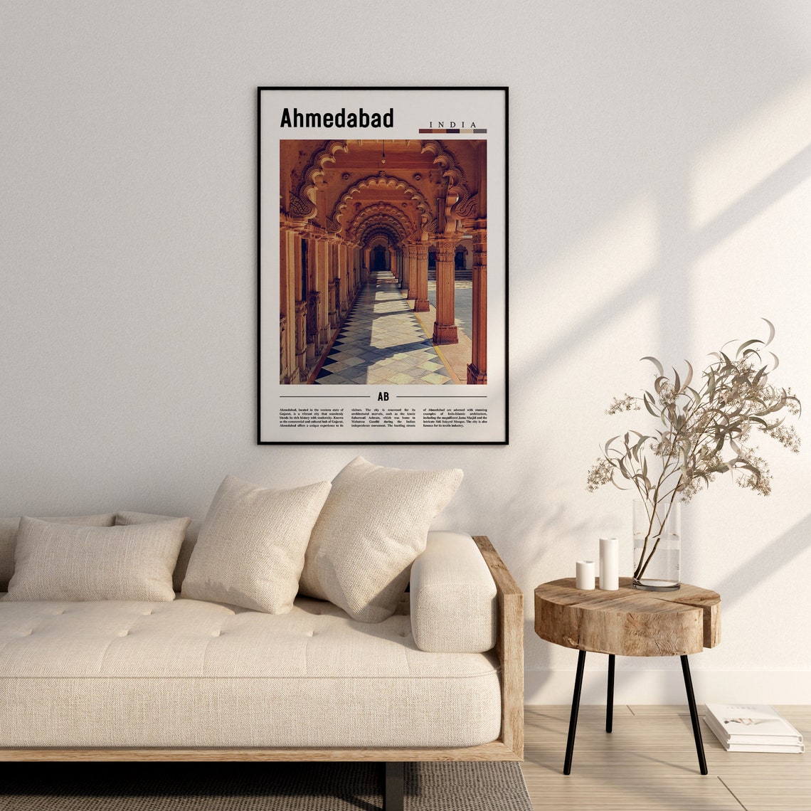 Ahmedabad Poster Ahmedabad Print Ahmedabad Wall Art Asia Print Asia Poster Asia Photo Minimal Travel Poster - Image 2