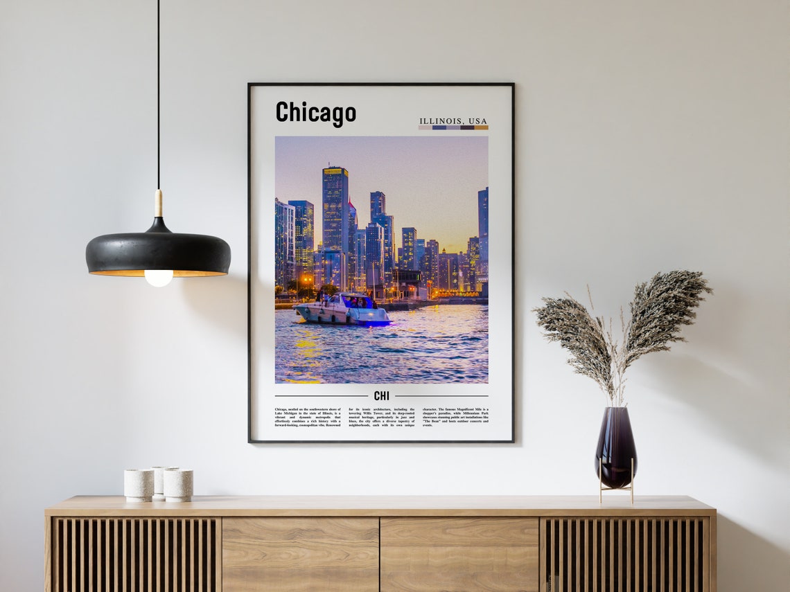 Chicago Print Chicago Poster Chicago Wall Art United States Photo United States Poster United States Print - Image 4
