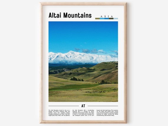 Altai Mountains Poster Altai Mountains Print Altai Mountains Wall Art Asia Print Asia Poster Asia Photo Travel Poster