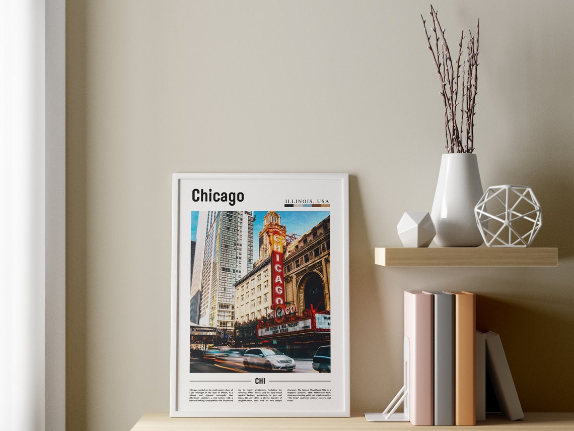 Chicago Print Chicago Poster Chicago Wall Art United States Photo United States Poster United States Print - Image 3