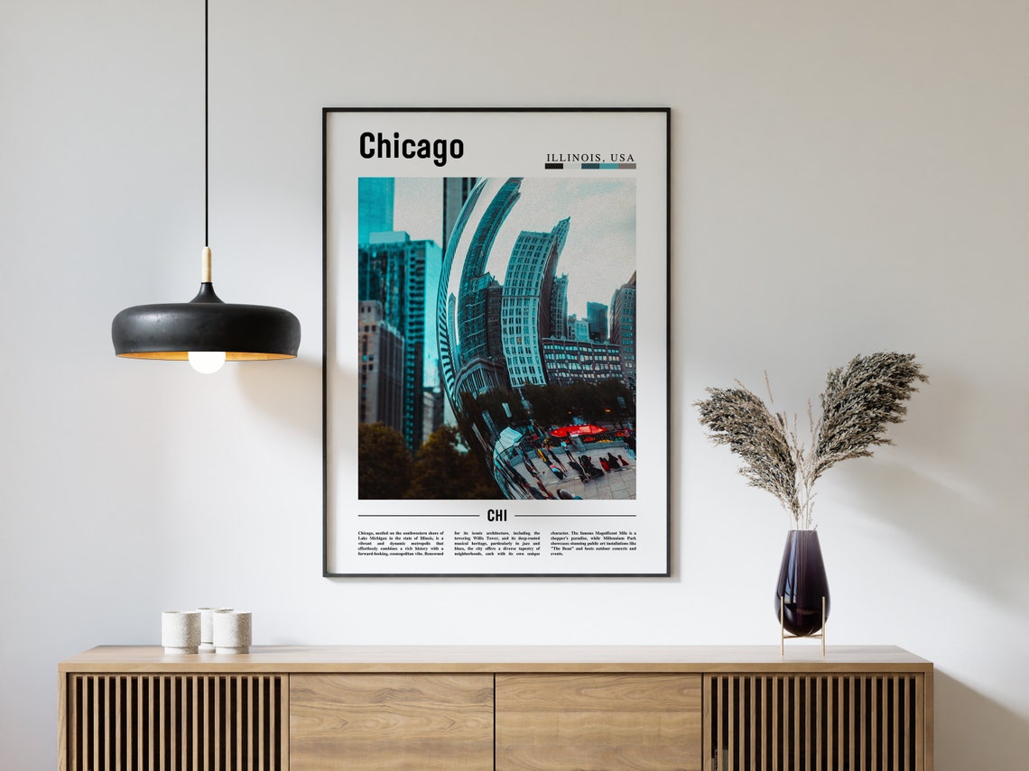 Chicago Print Chicago Poster Chicago Wall Art United States Photo United States Poster United States Print - Image 4