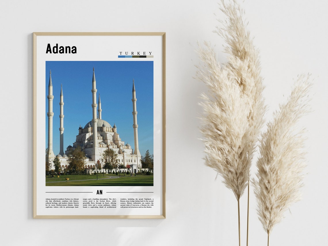 Adana Poster Adana Print Adana Wall Art Europe Photo Europe Poster Europe Print Travel Poster - Image 4
