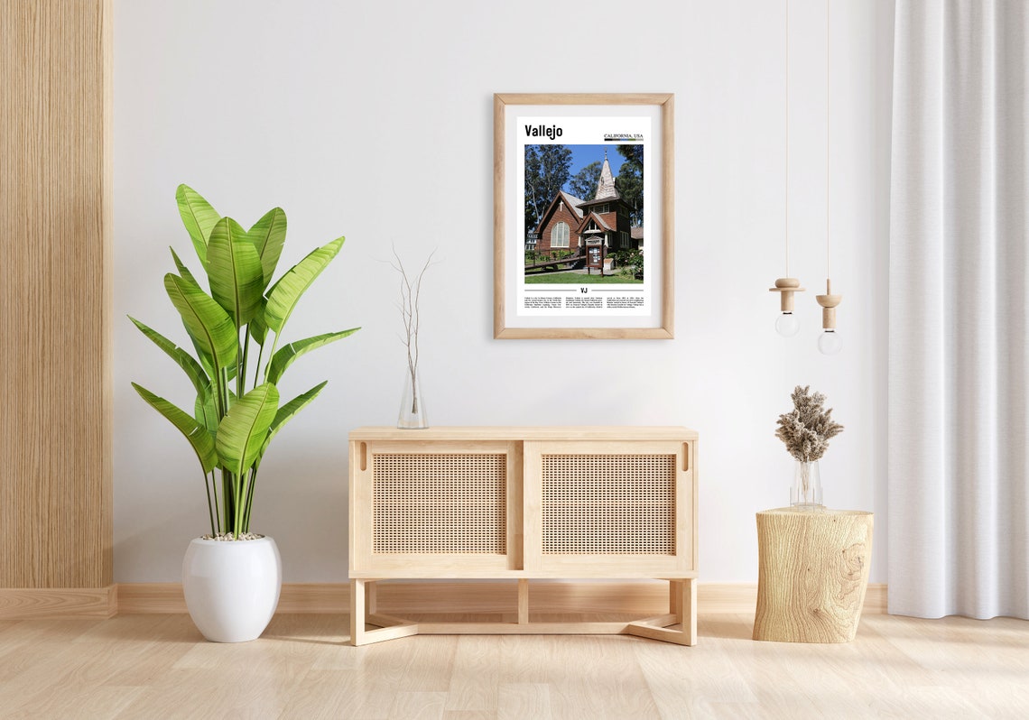 Vallejo Print Vallejo Poster Vallejo Wall Art Minimal Travel Print Minimal City Poster Travel Destination City Print Oil Painting Poster - Image 3