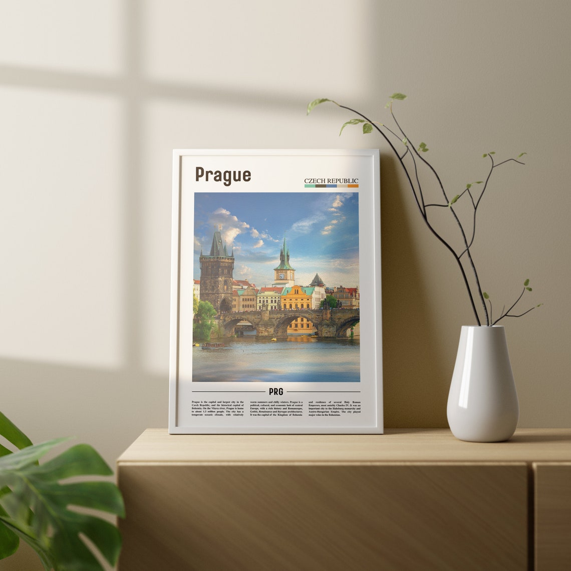 Prague Print Prague Poster Prague Wall Art Oil Painting Poster Colorful City Print City Artwork Travel Artwork Travel Wall Art - Image 2