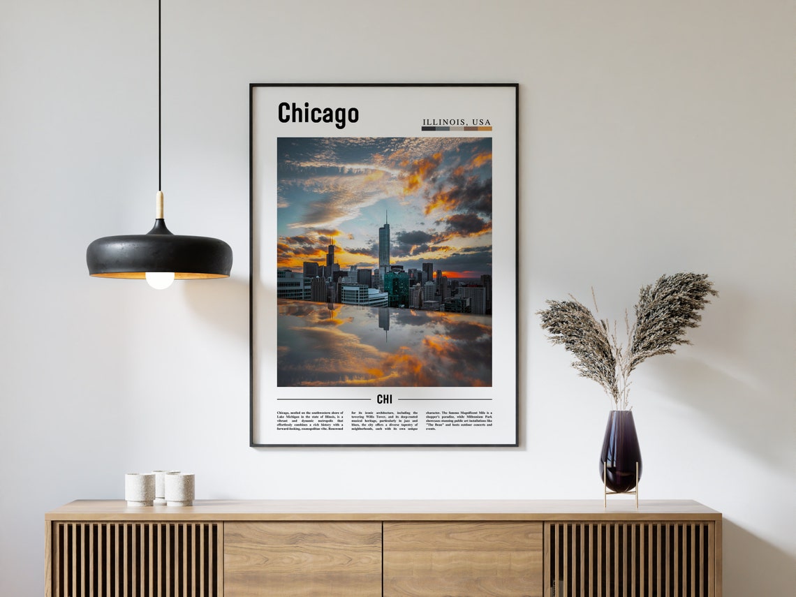 Chicago Print Chicago Poster Chicago Wall Art United States Photo United States Poster United States Print - Image 4