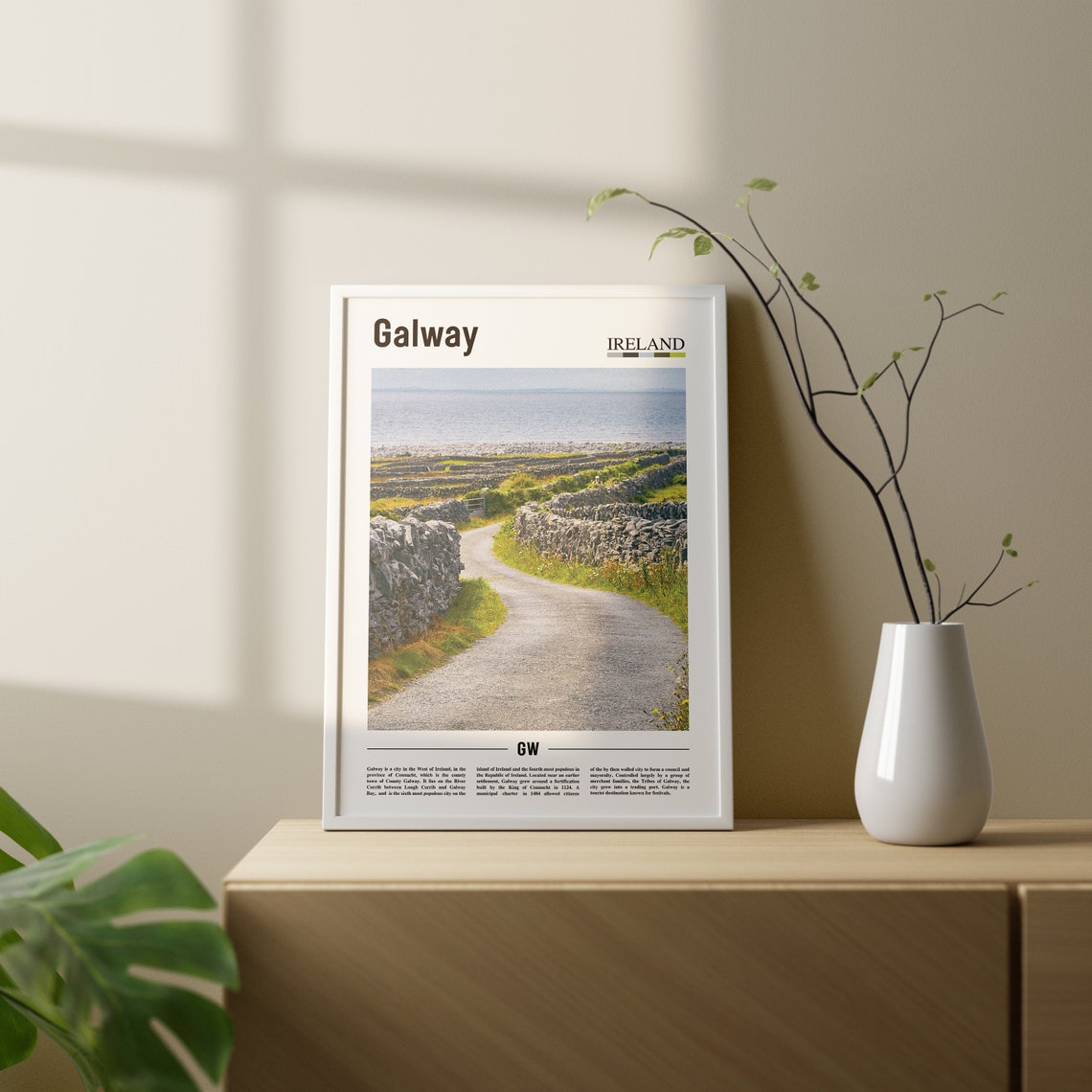 Galway Print Galway Poster Galway Wall Art Oil Painting Poster Colorful City Print City Artwork Travel Artwork Travel Wall Art - Image 2