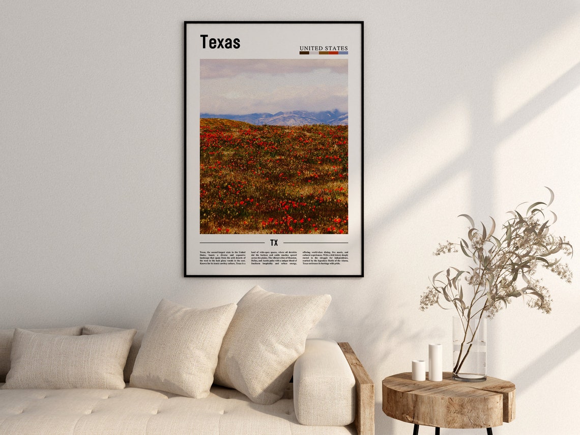 Texas Poster Texas Print Texas Wall Art Texas Photo United States Photo United States Poster United States Print - Image 2