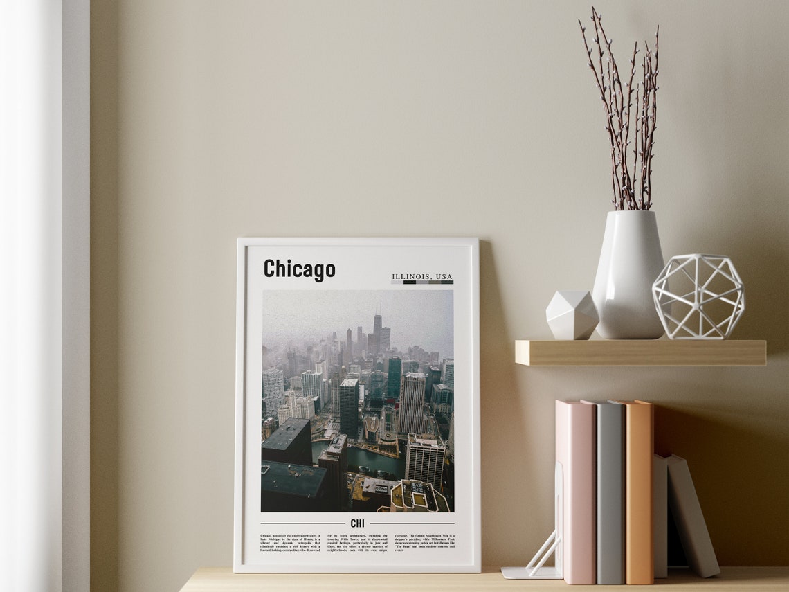 Chicago Print Chicago Poster Chicago Wall Art United States Photo United States Poster United States Print - Image 3