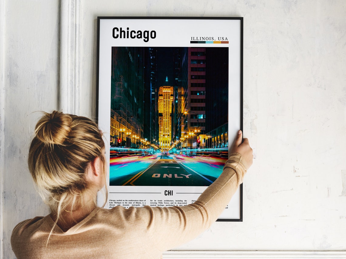 Chicago Print Chicago Poster Chicago Wall Art United States Photo United States Poster United States Print - Image 5