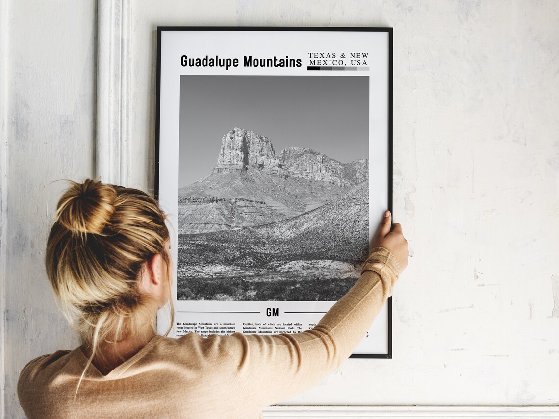 Guadalupe Mountains Minimal Travel Poster - Image 5