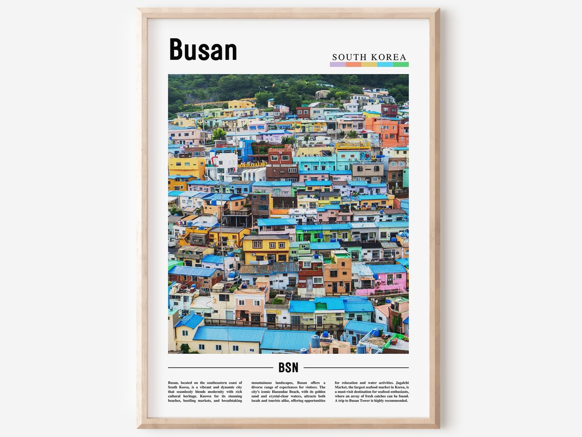 Busan Poster Busan Print Busan Wall Art Asia Print Asia Poster Asia Photo Minimal Travel Poster
