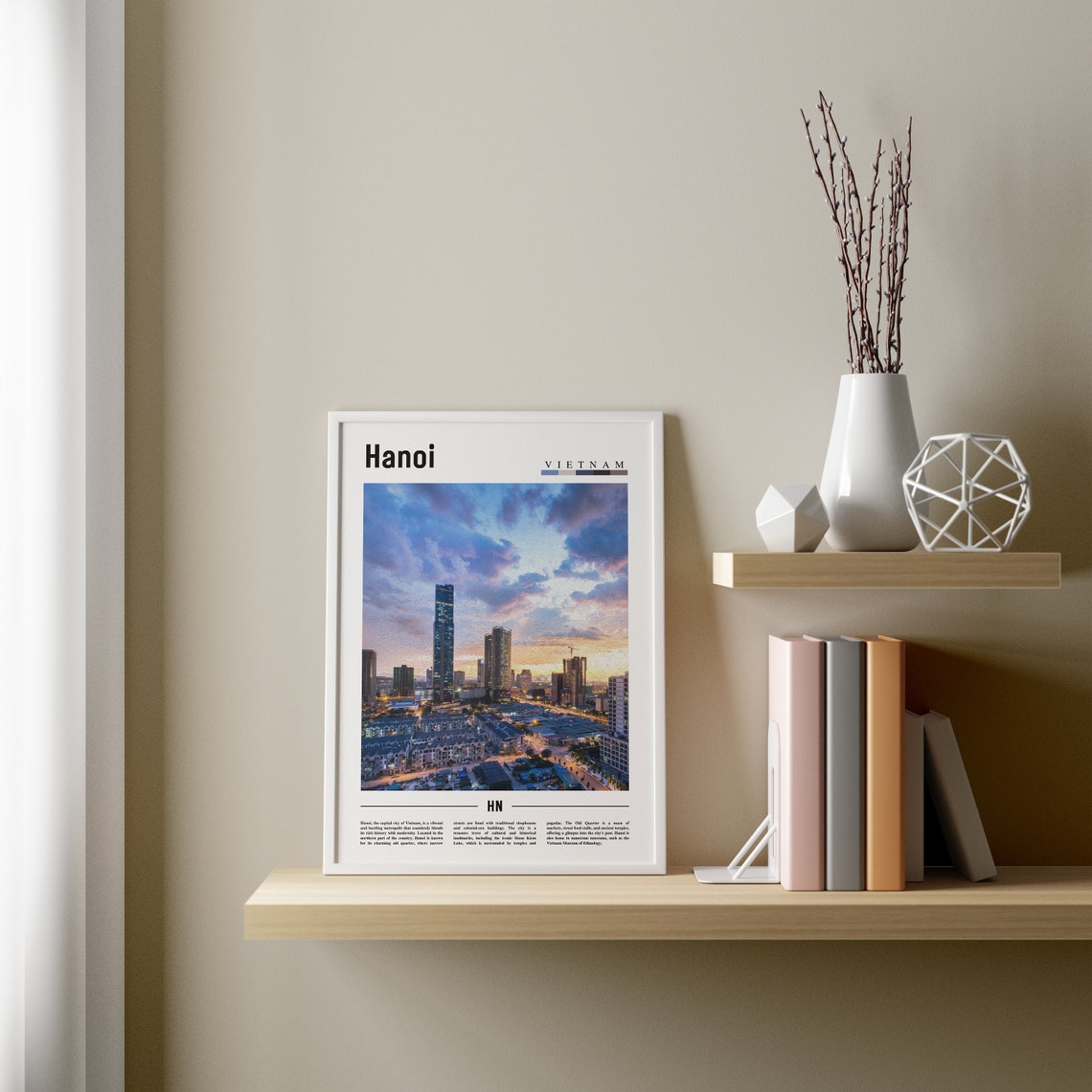 Hanoi Poster Hanoi Print Hanoi Wall Art Asia Print Asia Poster Asia Photo Minimal Travel Poster - Image 3