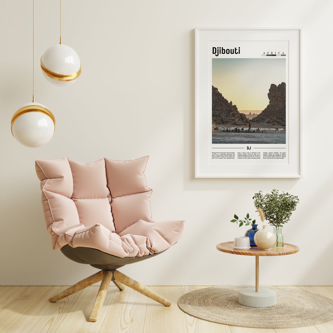 Djibouti Poster Djibouti Print Djibouti Wall Art Minimal Travel Print Travel Destination Oil Painting Poster - Image 6