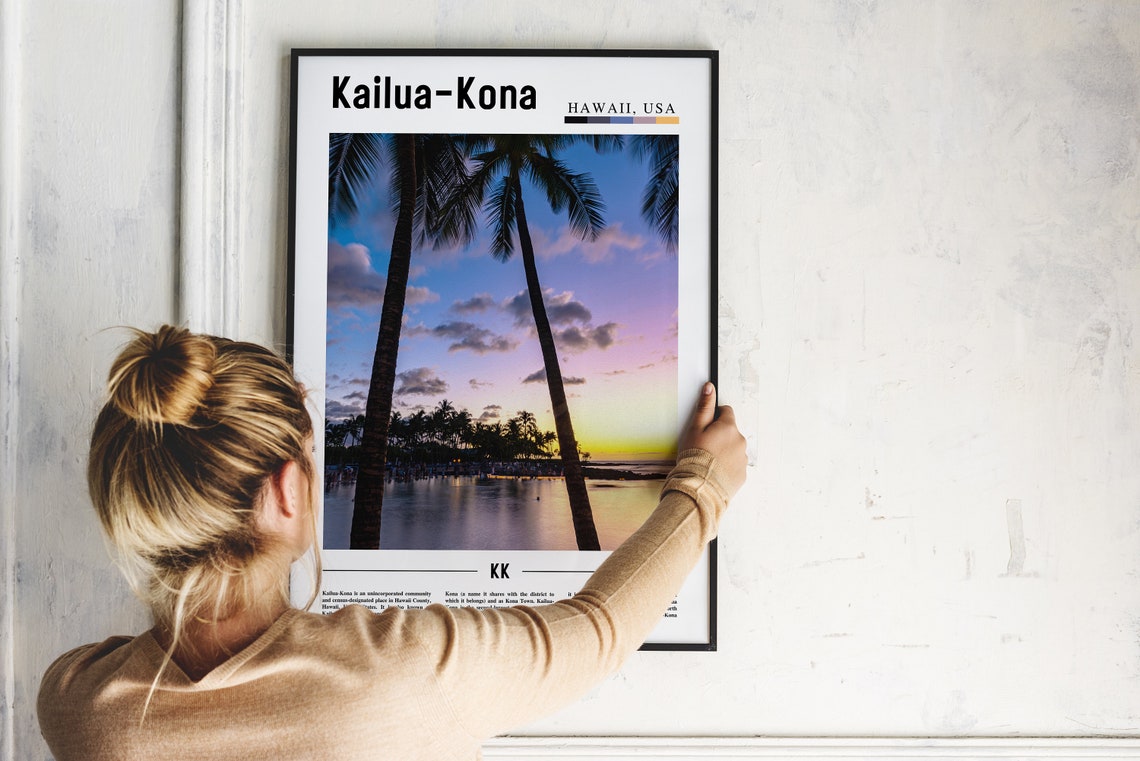 Kailua Kona Minimal Travel Poster - Image 4