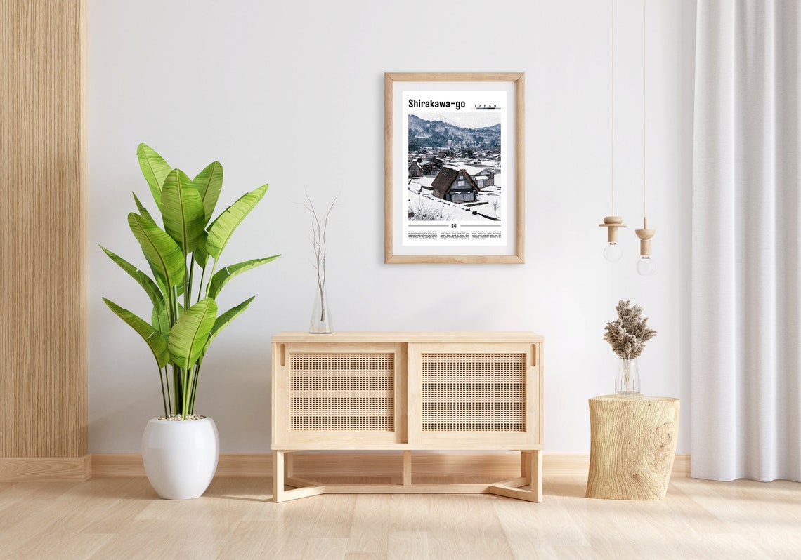 Shirakawa Go Poster Shirakawa Go Print Shirakawa Go Wall Art Asia Print Asia Poster Asia Photo Travel Poster - Image 4