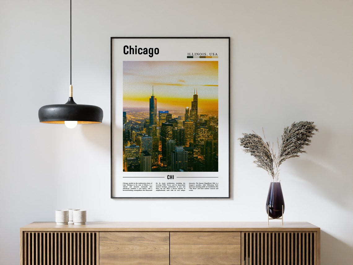 Chicago Print Chicago Poster Chicago Wall Art United States Photo United States Poster United States Print - Image 4