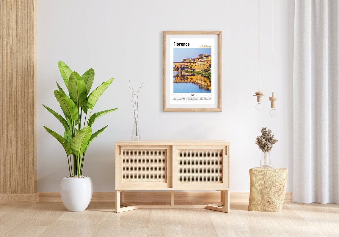 Florence Minimal Travel Poster, Italy Photo - Image 5