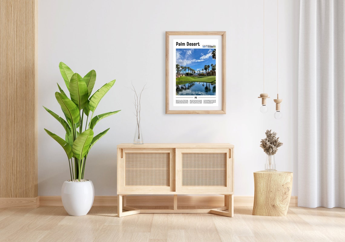 Palm Desert Print Palm Desert Poster Palm Desert Wall Art Minimal Travel Print Minimal City Poster Travel Destination Oil Painting Poster - Image 3