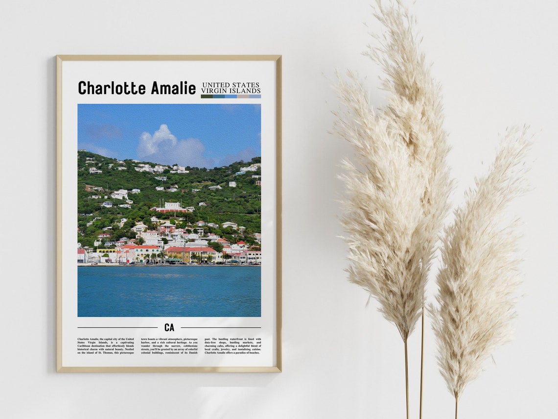 Charlotte Amalie Minimal Travel Poster - Image 4