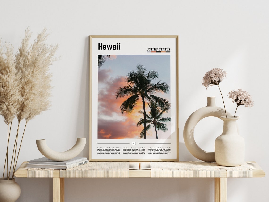 Hawaii Poster Hawaii Print Hawaii Wall Art United States Photo United States Poster United States Print Travel Poster - Image 5