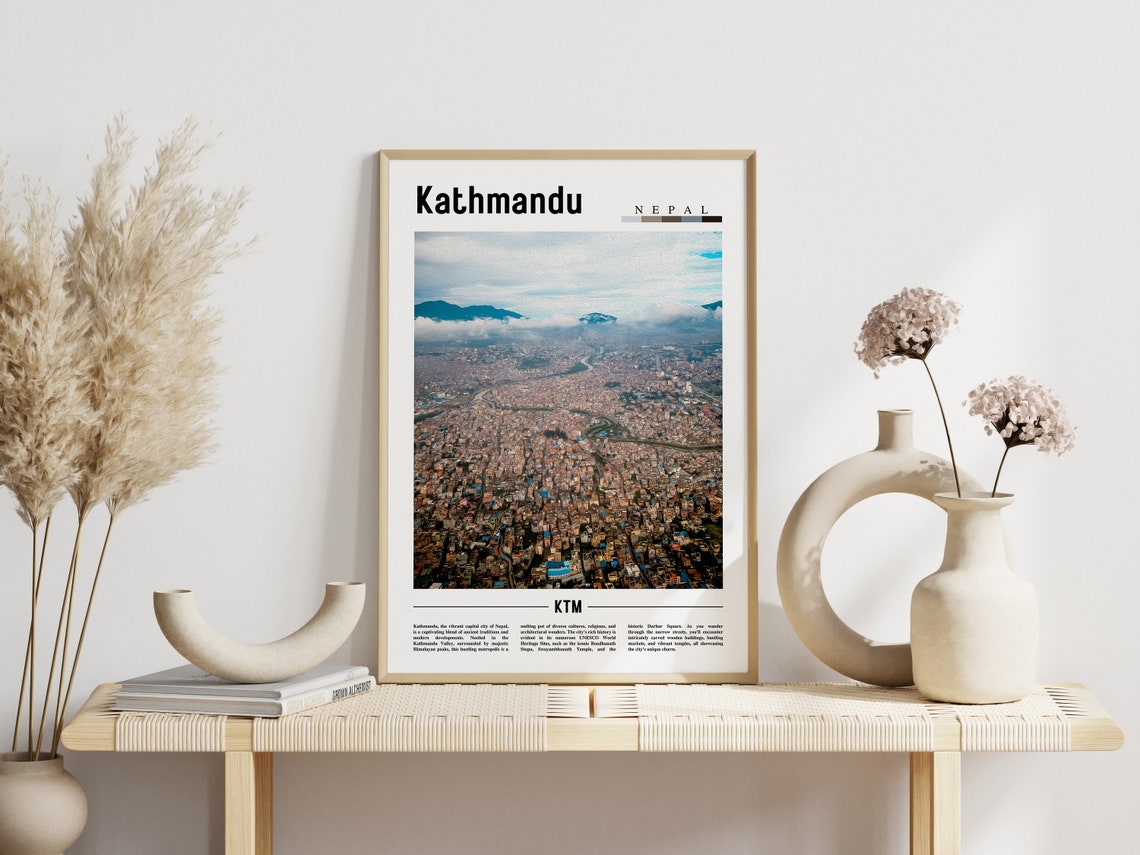 Kathmandu Poster Kathmandu Print Kathmandu Wall Art Asia Print Asia Poster Asia Photo Minimal Travel Poster - Image 6